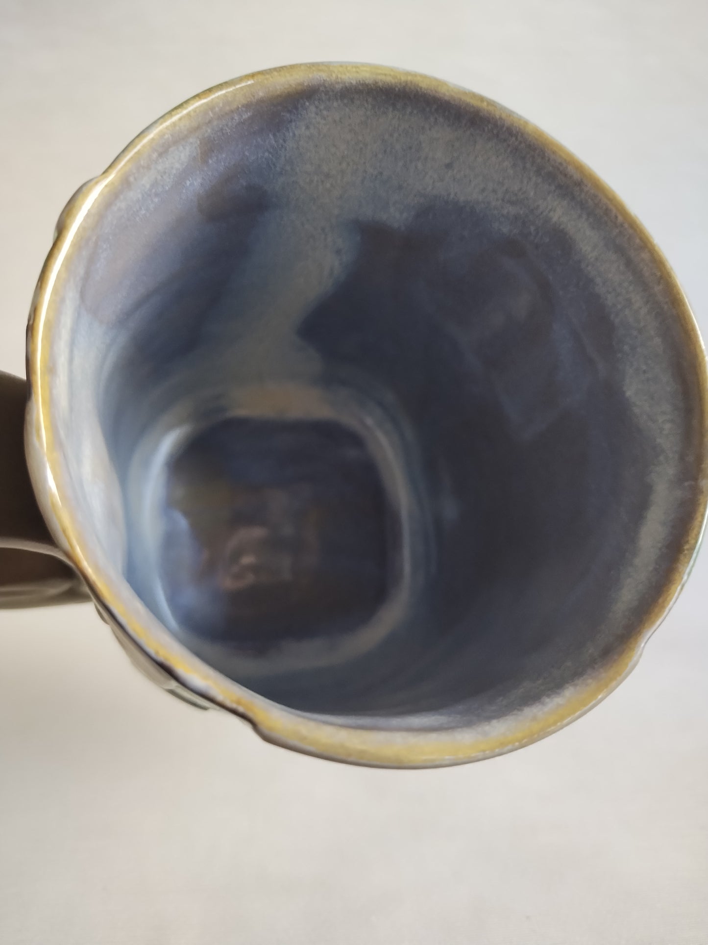 "Snakes in the Grass: Resist!" - fancy butt mug (18oz), warm grey stoneware