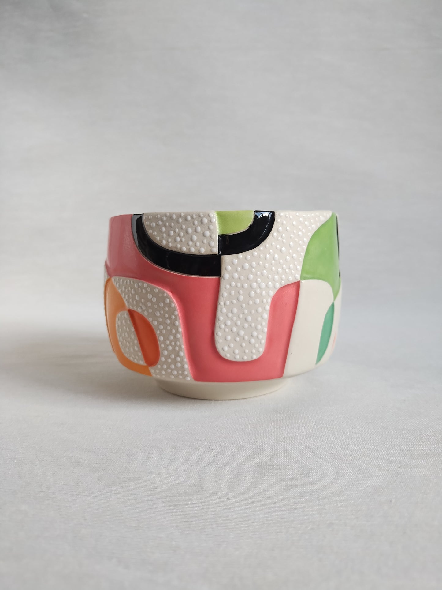 "5D chess: Pearls & jewel tones" bowl