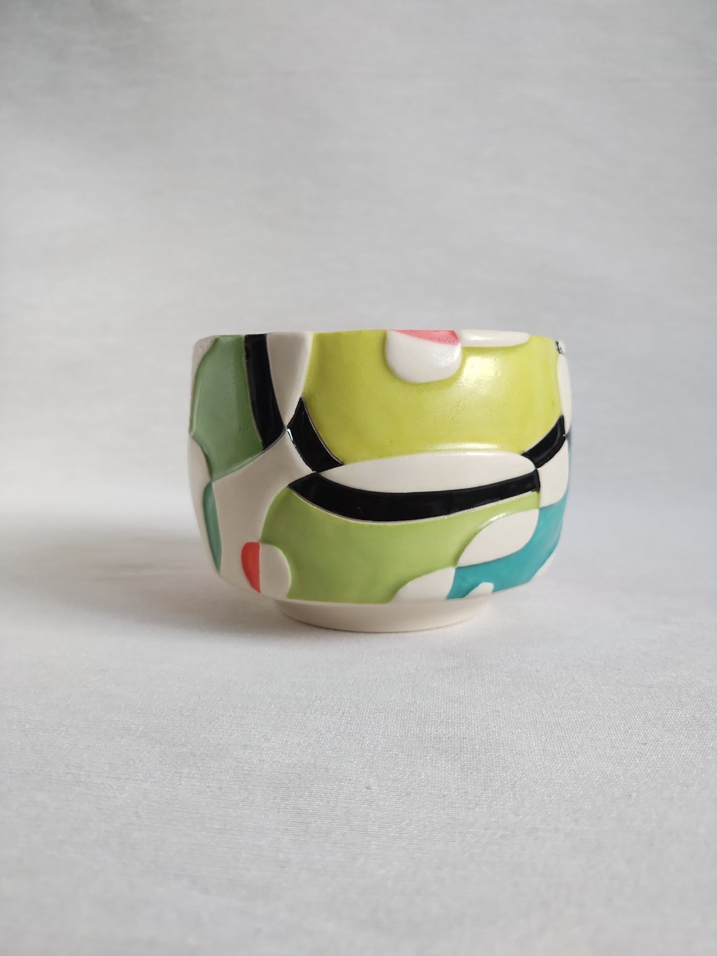 "5D chess: Pearls & jewel tones" bowl