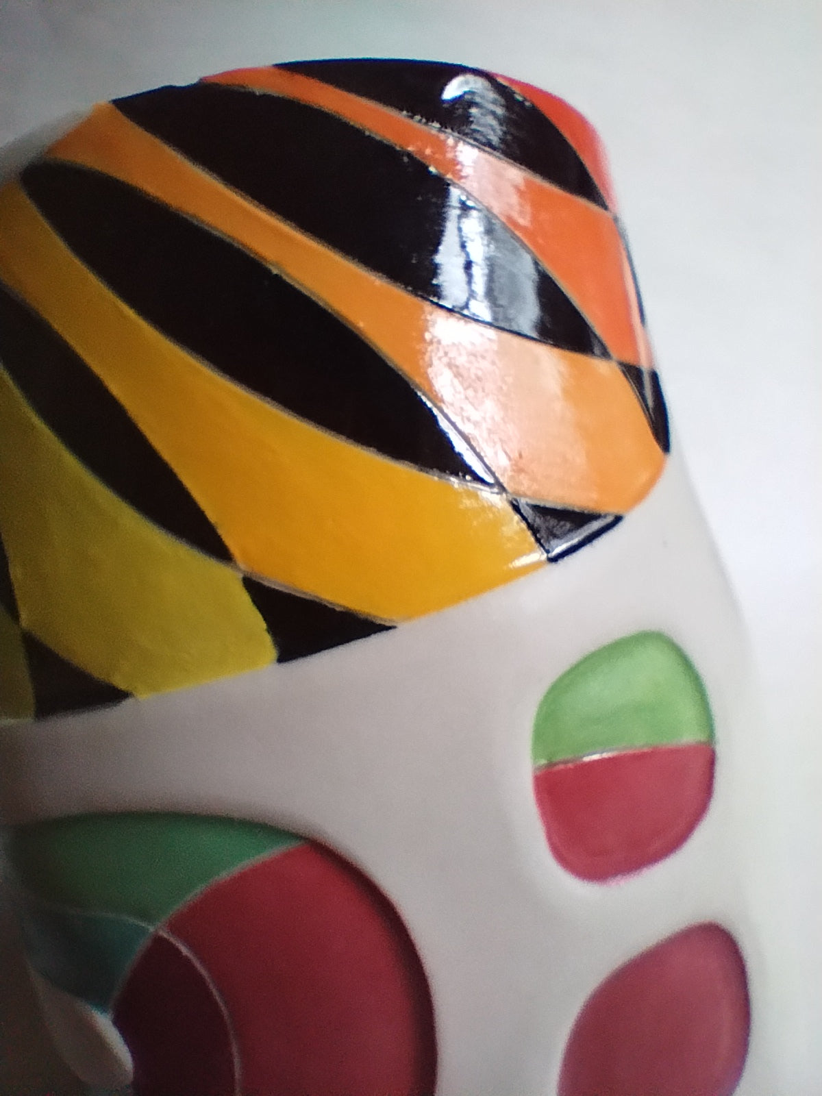 "Rainbow harlequin", fancy butt mug, 16 oz