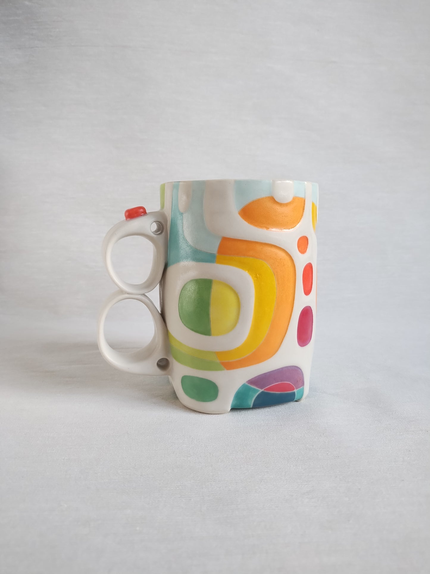 "Basket of Wildflowers" (second) - fancy butt mug (18oz)