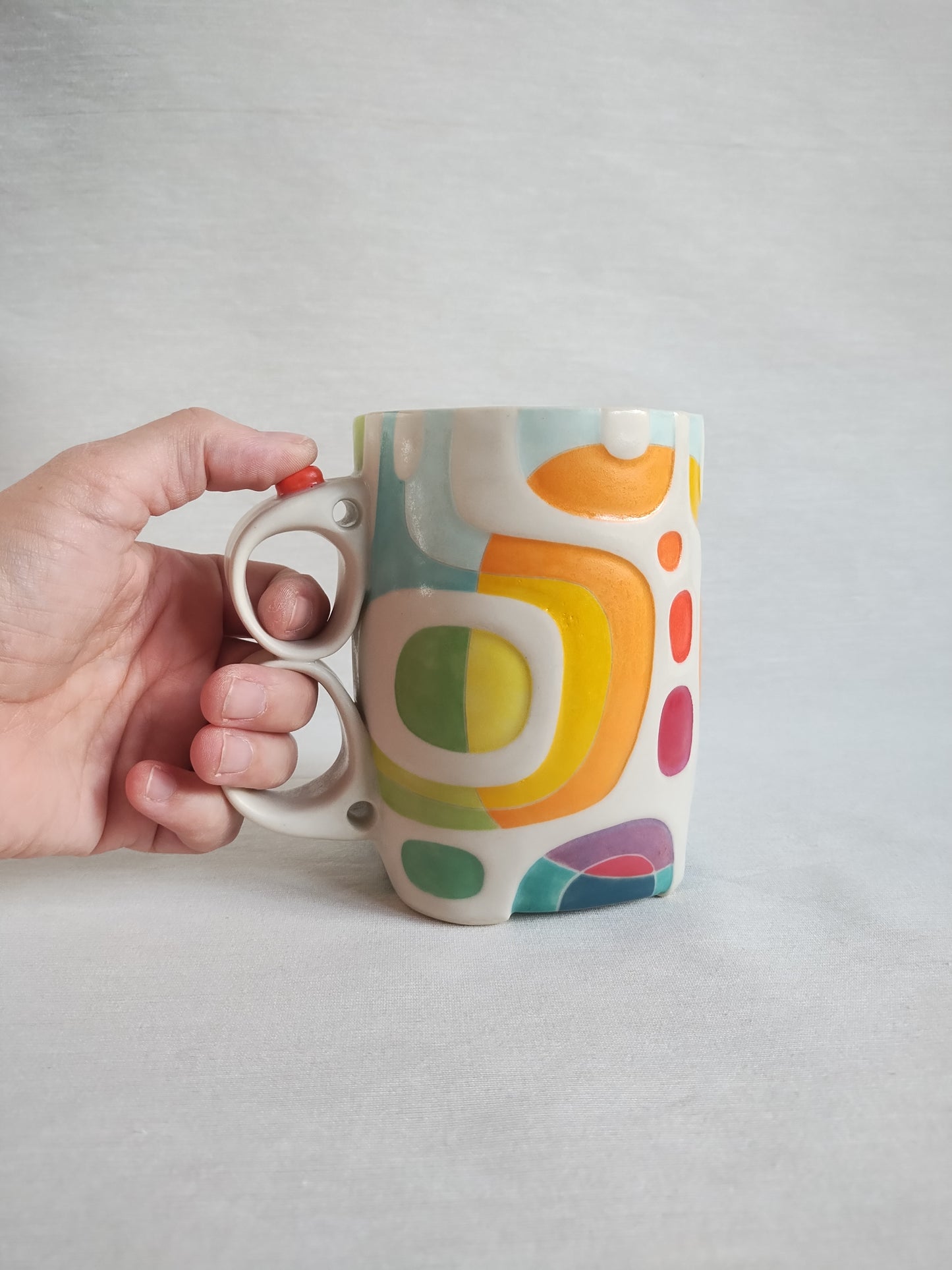 "Basket of Wildflowers" (second) - fancy butt mug (18oz)