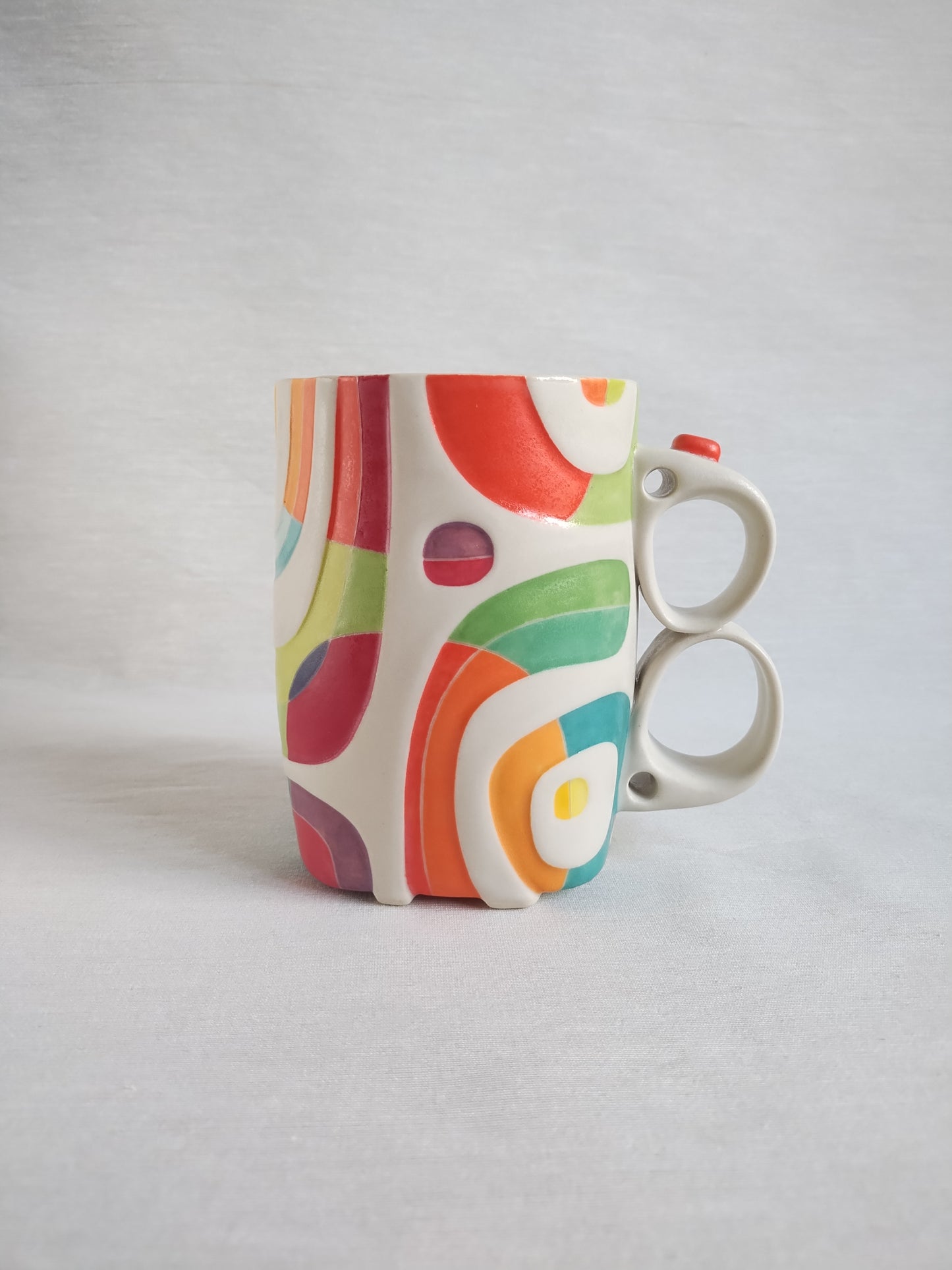 "Basket of Wildflowers" (second) - fancy butt mug (18oz)