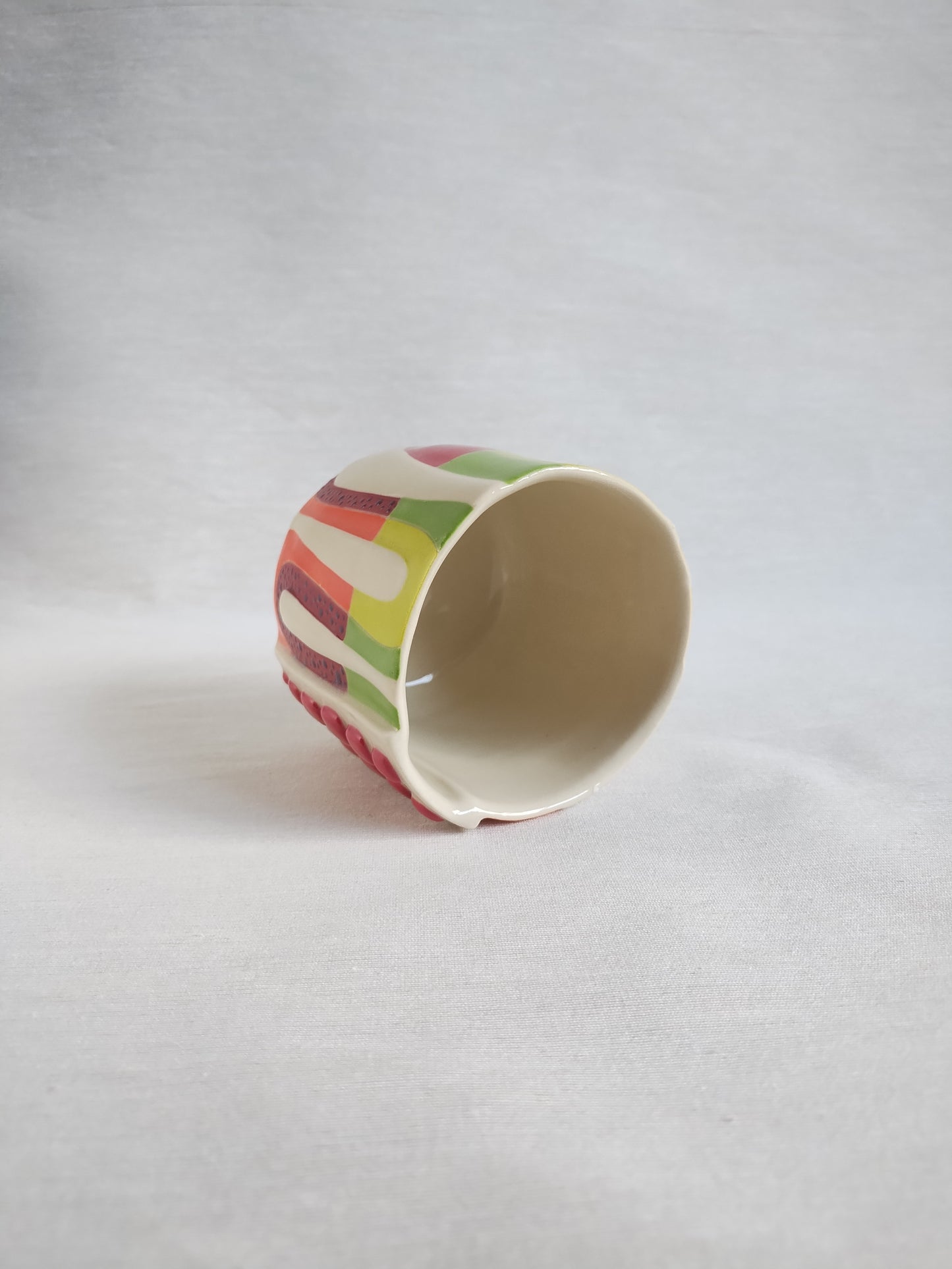 "Snow on the flowers" (second) yunomi (tea cup), 10 oz