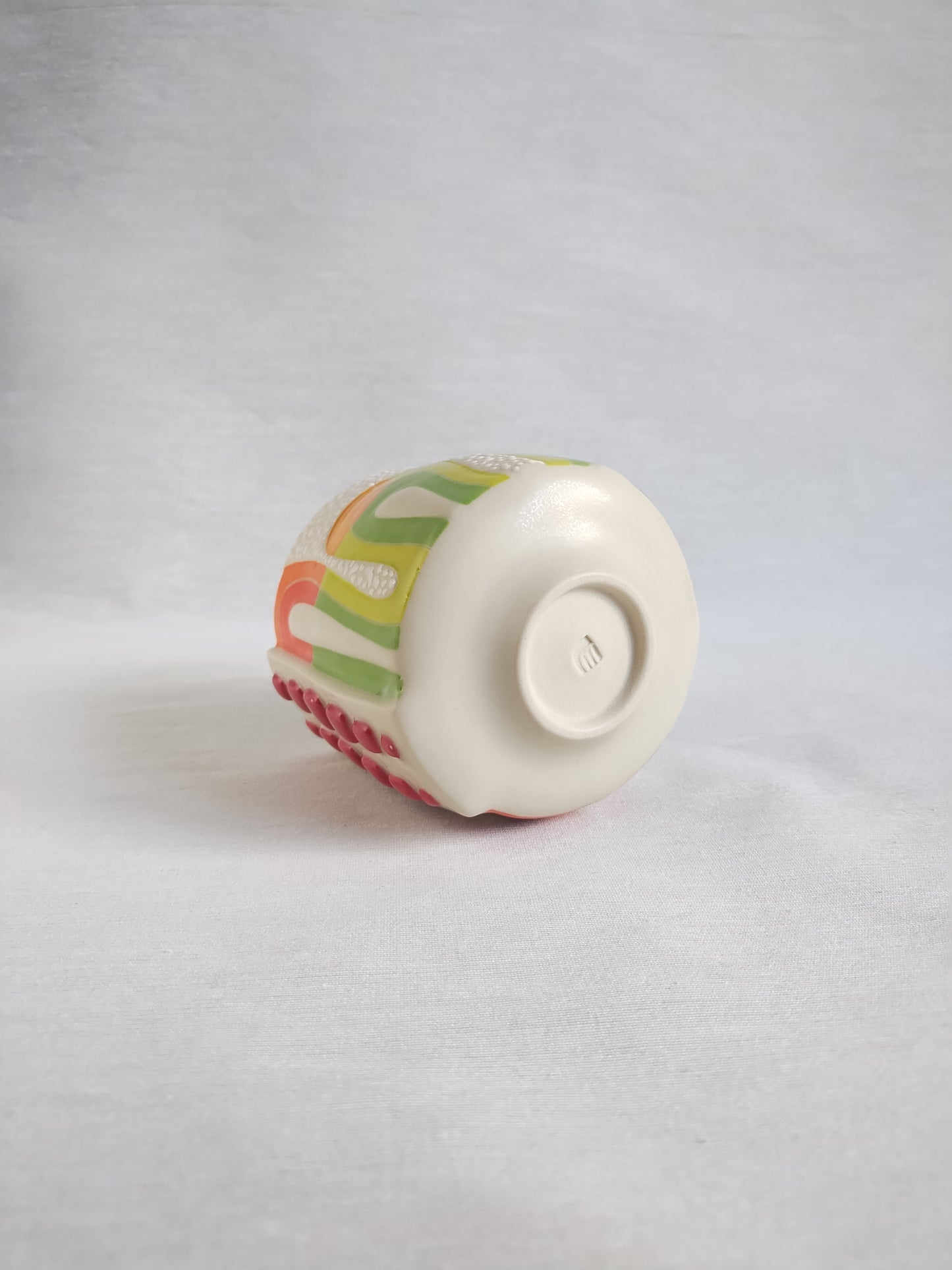 "Snow on the flowers" (second) yunomi (tea cup), 10 oz
